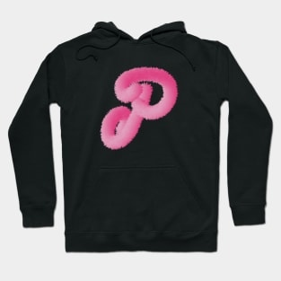 P Pink Animal Initials Hoodie